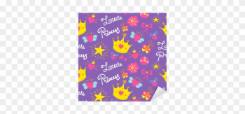 Stickers Little Princess Pattern Vector Cute Girl Background - Cute Background For Girls Stickers Little Princess Pattern Vector Cute Girl Background - Cute Background For Girls