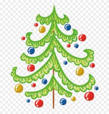 Stickers Sapin De Noël Vert Avec Boules Repositionnable - Christmas Tree Stickers Sapin De Noël Vert Avec Boules Repositionnable - Christmas Tree