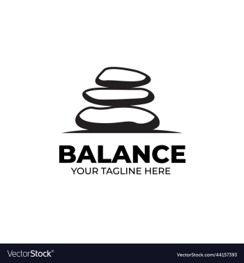 stone balance logo design stone balance logo design