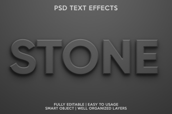 Stone Text Effect PSD