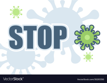 stop virus poster with bacteria around