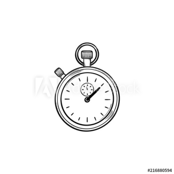 Stopwatch hand drawn outline doodle icon