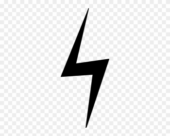 Straight Down Black Lightning Bolt Clip Art - Black Lightning Bolt Png