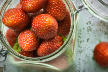 Strawberries in Glass Jar Strawberries in Glass Jar