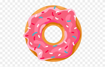 Strawberry Doughnut With Sprinkles Transparent Png - Transparent Background Donut Clipart