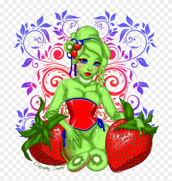 Strawberry Kiwi Slime Girl By Artofcarmen - Slime Girl Kiwi Strawberry Kiwi Slime Girl By Artofcarmen - Slime Girl Kiwi