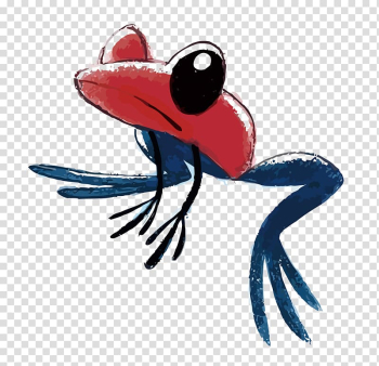 Strawberry poison-dart frog Poison dart frog Drawing , tree frogs transparent background PNG clipart