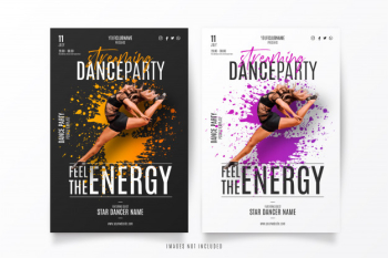 Streaming dance show template Free Vector Streaming dance show template Free Vector