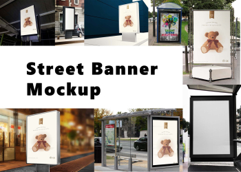 Street Banner Mockup(PSD)