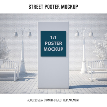 Street poster mockup