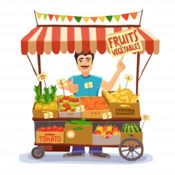 Street seller illustration Street seller illustration