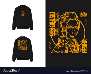 streetwear graphic design geisha