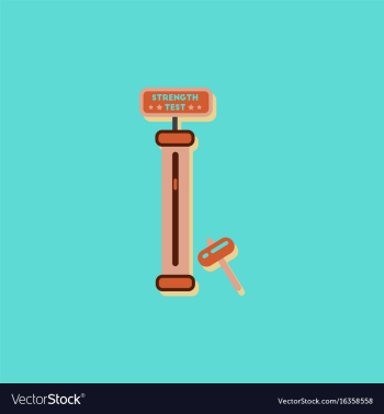 Strength tester test your strength amusement game vector image Strength tester test your strength amusement game vector image