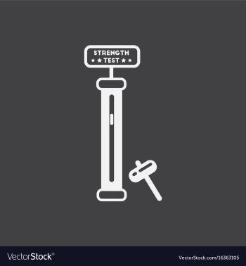 Strength tester test your strength amusement game vector image Strength tester test your strength amusement game vector image