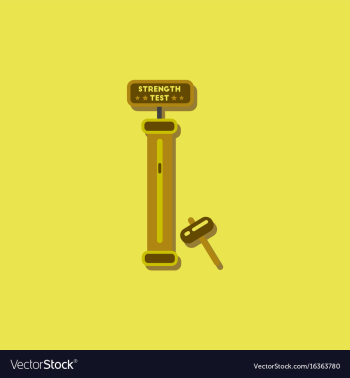 Strength tester test your strength amusement game vector image Strength tester test your strength amusement game vector image