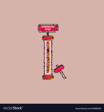Strength tester test your strength amusement game vector image Strength tester test your strength amusement game vector image