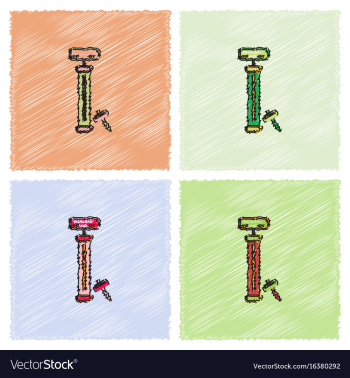Strength tester test your strength amusement game vector image Strength tester test your strength amusement game vector image
