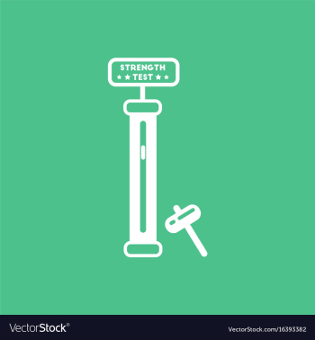 Strength tester test your strength amusement game vector image Strength tester test your strength amusement game vector image