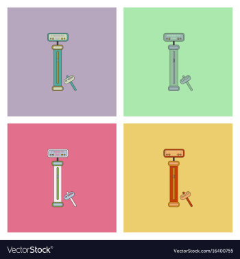 Strength tester test your strength amusement game vector image Strength tester test your strength amusement game vector image
