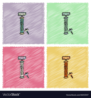 Strength tester test your strength amusement game vector image Strength tester test your strength amusement game vector image