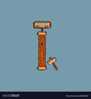 Strength tester test your strength amusement game vector image Strength tester test your strength amusement game vector image