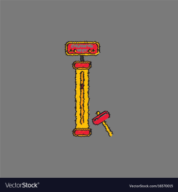 Strength tester test your strength amusement game vector image Strength tester test your strength amusement game vector image