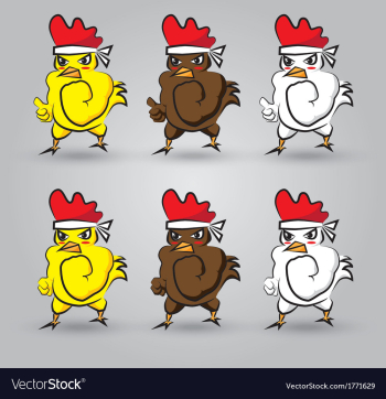 Strong chicken vector image Strong chicken vector image