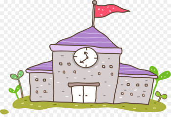 Student Cartoon School Illustration - Cartoon creative school 