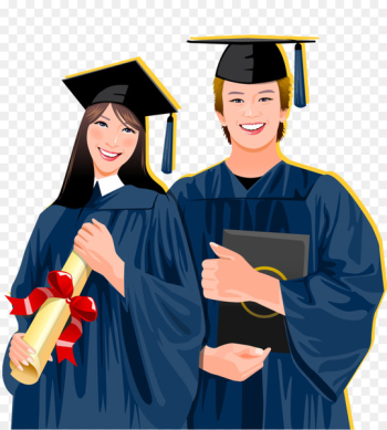 Student Graduation ceremony Academic dress Stock illustration Clip art - Hand drawn graduation wear bachelor's clothing student vector 