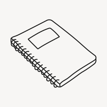 Student notebook clipart, stationery line | Free Vector Illustration - rawpixel