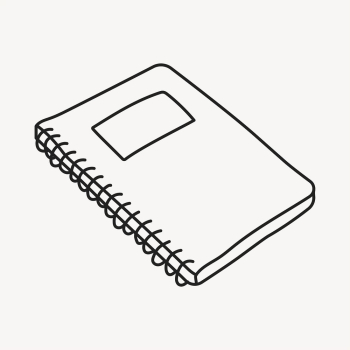 Student notebook sticker, stationery doodle | Free PSD Illustration - rawpixel