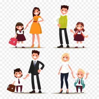 Student Parent Family Teacher - Parents pull children creative deduction Free HD 