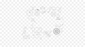 Student School Learning Drawing - Cartoon black and white background school supplies 