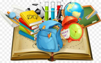 Student School Teacher Education - School supplies vector in books 