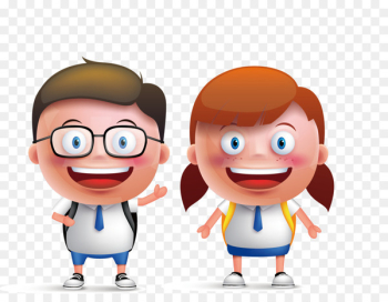 Student Teacher Drawing Illustration - Vector cartoon student 