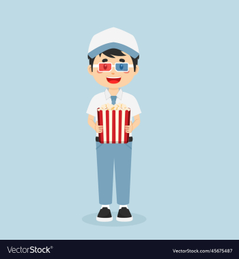 student watching movie in cinema student watching movie in cinema