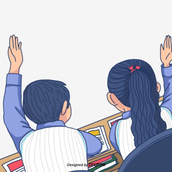 Students Raise Their Hands In Class, Attend Class;class Begins ...