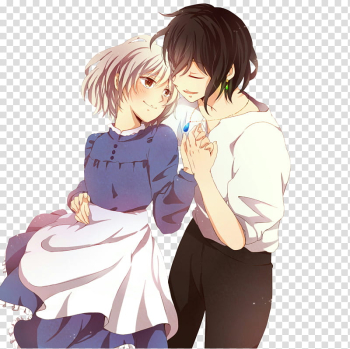 Studio Ghibli Render , couple animated illustration transparent background PNG clipart