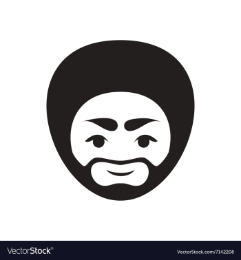Stylish black and white icon Indian man vector image Stylish black and white icon Indian man vector image