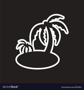 Stylish black and white icon indian palm vector image Stylish black and white icon indian palm vector image