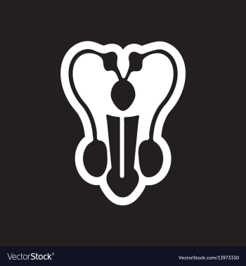 Stylish black and white icon male penis vector image Stylish black and white icon male penis vector image