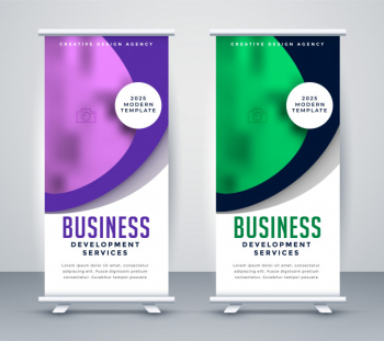 Stylish business roll up banner template design Stylish business roll up banner template design