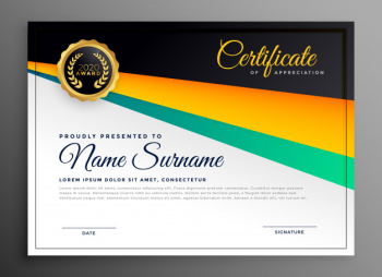 Stylish certificate of appreciation template Stylish certificate of appreciation template