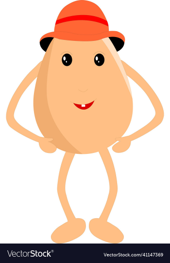 stylish egg cartoon with hat stylish egg cartoon with hat