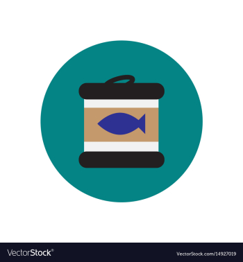 Stylish icon in circle canned tuna fish vector image Stylish icon in circle canned tuna fish vector image
