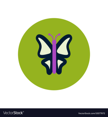 Stylish icon in color circle botanic butterfly vector image Stylish icon in color circle botanic butterfly vector image
