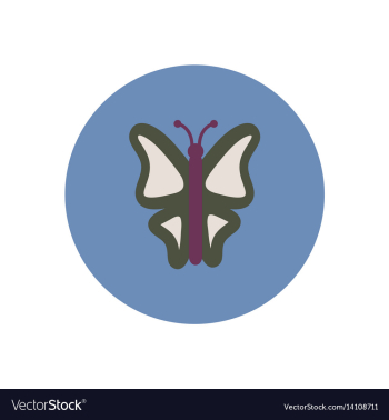 Stylish icon in color circle botanic butterfly vector image Stylish icon in color circle botanic butterfly vector image