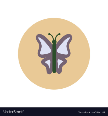 Stylish icon in color circle botanic butterfly vector image Stylish icon in color circle botanic butterfly vector image