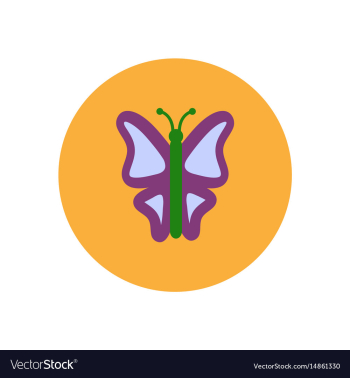 Stylish icon in color circle botanic butterfly vector image Stylish icon in color circle botanic butterfly vector image
