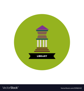 Stylish icon in color circle building university vector image Stylish icon in color circle building university vector image